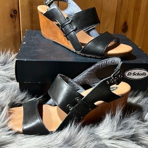 Dr Scholls Hali Black sandals